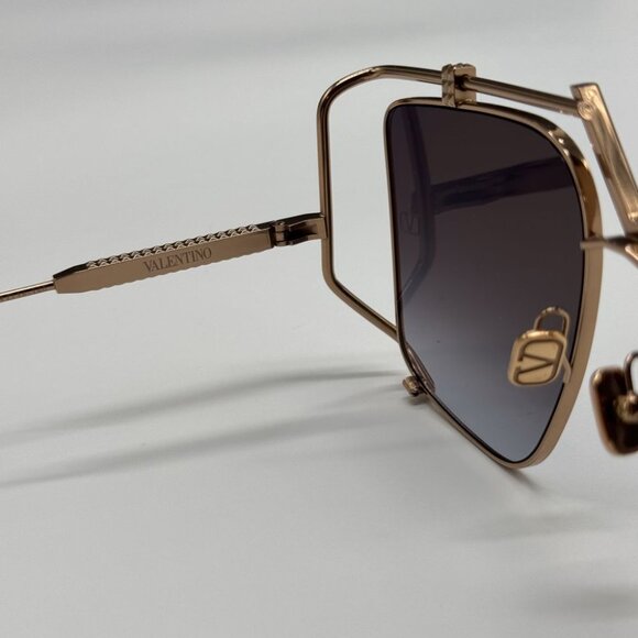 NEW VALENTINO V-LIGHT TITANIUM VALENTINO VLS-116A GREY SUNGLASSES - Picture 12 of 14